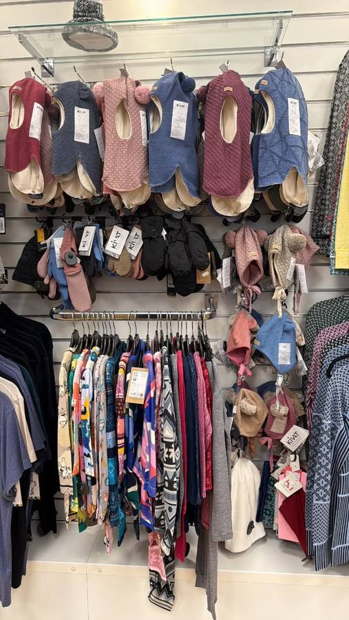 Children's clothing and accessories in the store